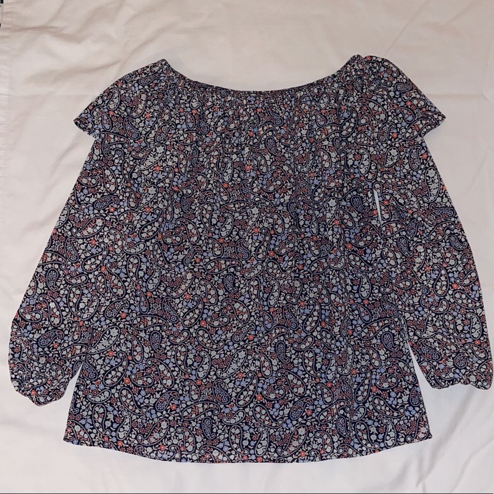 Michael Kors Off the Shoulder Long Sleeve Top